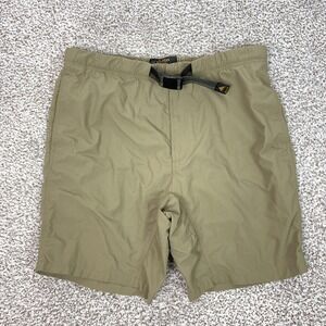 Burton Shorts Mens 2XL XXL Brown Elastic Waist Hiking Belted Lightweight Outdoor